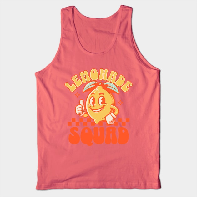 Lemonade Squad Funny Lemon Juice Summer - Retro Vintage Tank Top by OrangeMonkeyArt